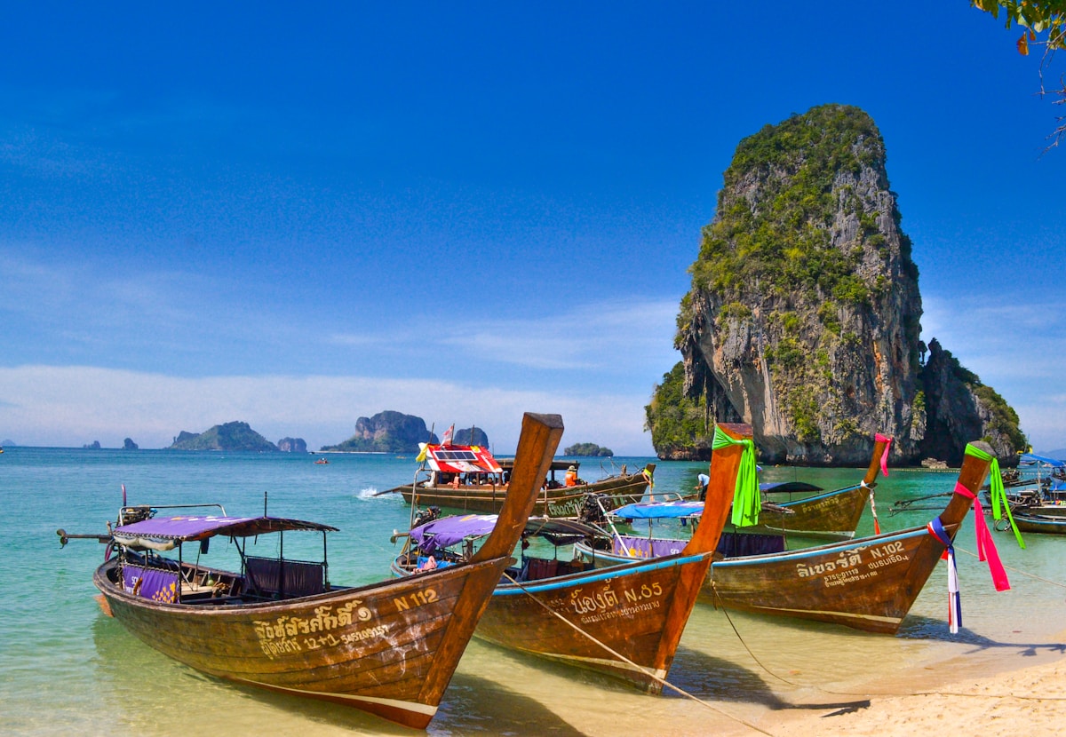 Thailand beach and temple